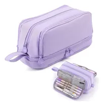Comprar Estuche Escolar Grande Organizador Lapicera Plumier Multiuso Color Violeta Estuche De 4 Rejillas Violeta Estuche De 4 Rejillas