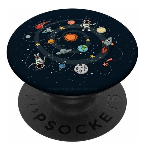 Diseño Nave Cohete Extranjero Hombre Espacial Popsockets