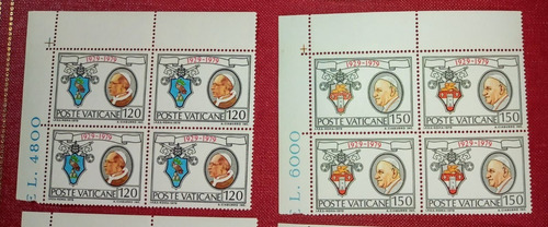 Serie De 7 Cuadros De 4 Sellos -50 Años Del Vaticano 1979