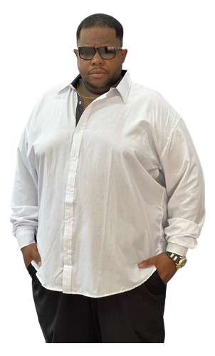 Camisa Social Plus Size - Moda Maior Varias Cores -  Barato