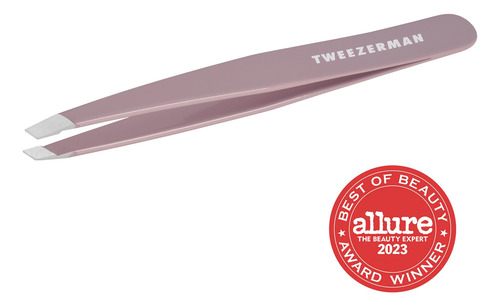Pinça Tweezerman Slant Purple Wisteria Em Aço Inoxidável