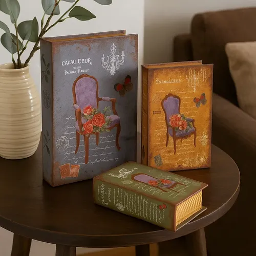 Cofre Livro Decorativo Vintage Porta Objetos E Joias | Frete grátis
