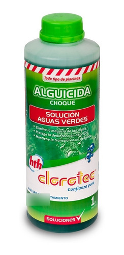 Imagen 1 de 4 de Alguicida Choque Elimina Algas X 1 Litro Clorotec