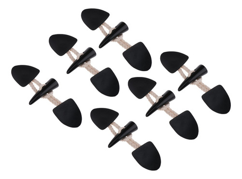 Imagen 3 de 8 de 6 Pares De Botones De Palanca De Cuerno De Cuero Negro Pu