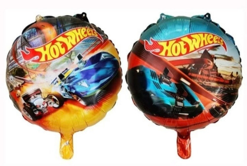 Pack 10 Globos Hot Wheels 45 Cm Bifaz