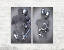 Comprar Cuadro Diptico Abstracto Metal Art 80x70cm - Canvas 