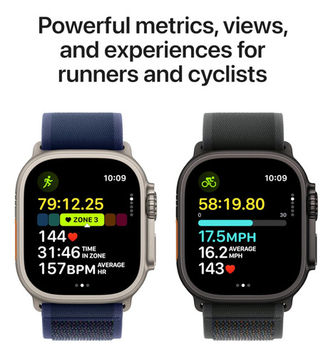 Reloj Apple Watch Ultra 2 49mm Gps+cell Caja Titanio Plateado Loop Trail Azul Marino Plateado
