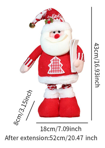 Muñeco De Navidad Estirable, Personaje Navideño, Muñeco