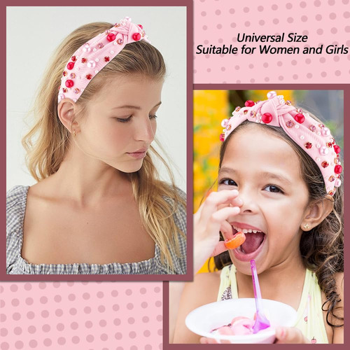 2pcs Elegante Diadema Anudada De Tela De Ala Ancha Para Niña