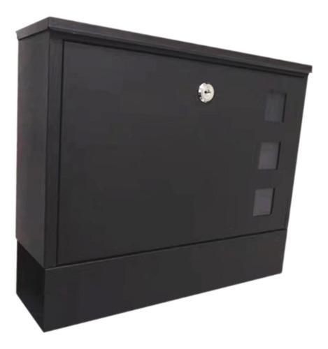Buzón De Pared Resistente Al 36 Cm X 30 Cm X 9,5 Cm Negro