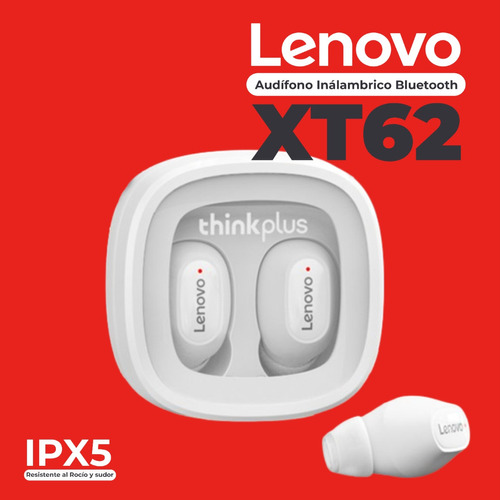 Audifonos Inalambricos Lenovo Xt62 Bluetooth Recargables