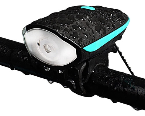 Timbre Con Linterna Impermeable Para Bicicleta 3 Modos Led