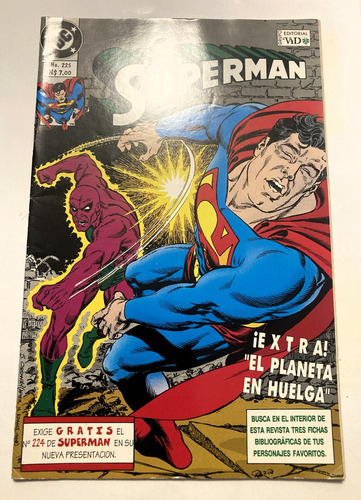 Comic Dc: Superman #225. Huelga. Editorial Vid