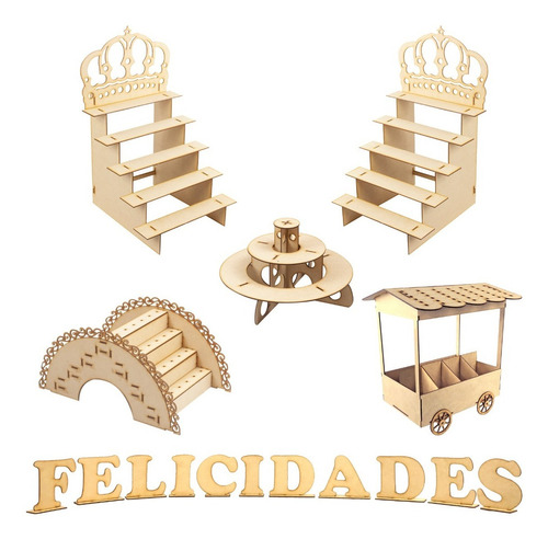 Muebles Para Mesa De Postres Y Dulces Xv Para Fiesta Kit E