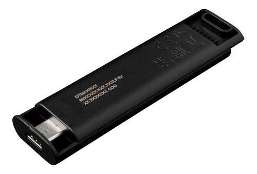 Memoria Usb-c Kingston Dtmax 256gb 3.2 Gen2 1000mb/s 900mb/s Color Negro Liso