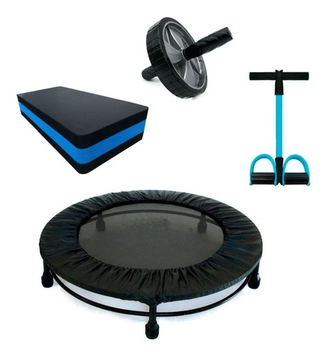Kit Fitness - Step + Mini Jump + Capa + Roda + Extensor