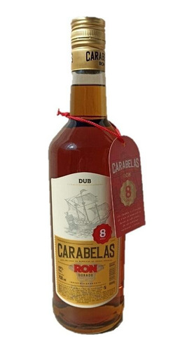 Botella Ron Carabelas Dorado 750 Cc