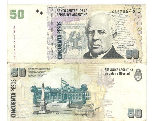 Billete 50 Pesos Convertibles Serie C Bottero 3620a