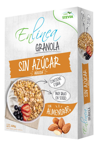 Cereal Granola Con Almendras En Línea, Sin Azúcar 320g