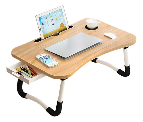 Mesa Suporte Para Notebook Com Gaveta Portátil Dobrável Mdf