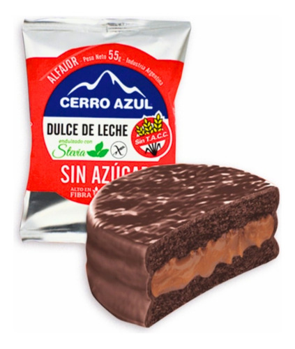Alfajor Dulce De Leche| Sin Tacc| Sin Azúcar| Cerro Azul