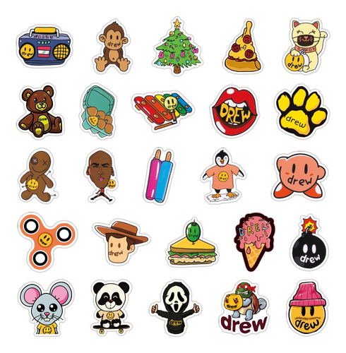 Drew Stickers Justin Bieber 104 Calcomanias De Pvc Vs Agua