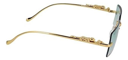 Flawless Rimless Rectangle Vintage Gafas De Sol Fashion Fram
