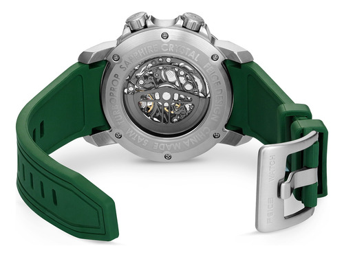Reloj Skeleton Auto Feice Fm511 Para Hombre, 5 Atm, Correa D