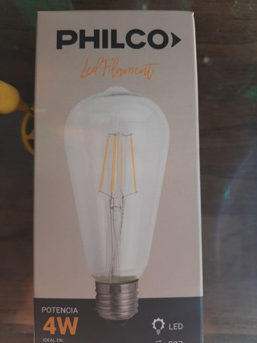 Imagen 1 de 1 de Lámpara Foco Led Vintage Philco Filamento 4w E27 Luz Fria