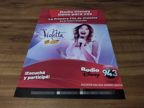 (pd858) Publicidad Violetta Gran Rex * 2013