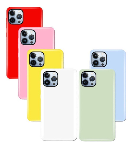 Forros De Silicon Suave Para iPhone 13 Pro Max En 8 Colores