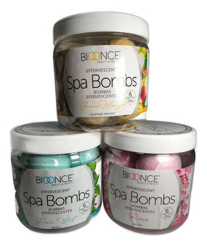 Bombas Efervescentes Bioonce Color Agua Fragancia Menta