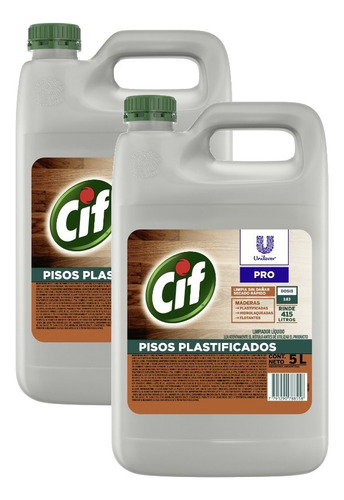 Limpiador De Pisos Cif Plastificados 5l Unilever Pack X2u