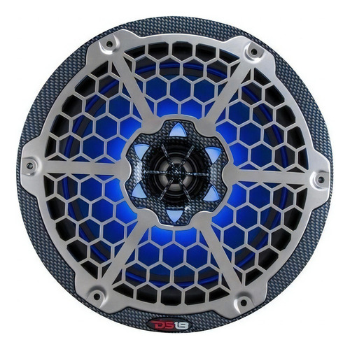 Par Parlantes 8 Pulgadas Marinos Ds18 Led Rgb Nauticos Cf8 Color Negro