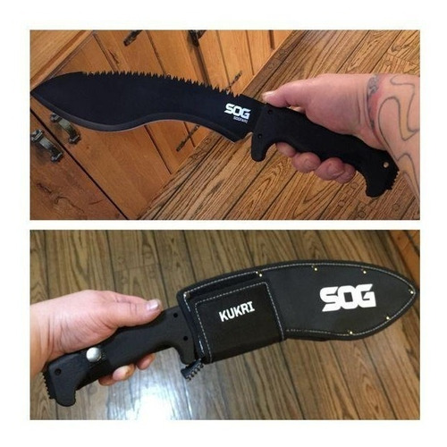 Machete Sogfari Kukri Sog 12 Con Sierra Doble Diente Mc11