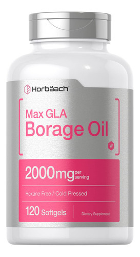 Suplemento: Cápsulas de aceite de borraja Horbäach 2000 mg 12