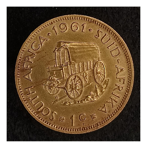 Sudáfrica 1 Cent 1961 Excelente Km 57 Carreta 