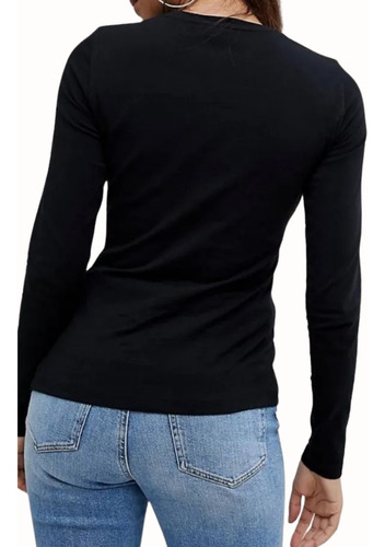 Algodón - Camiseta Basica Remera Manga Larga Xs Al L