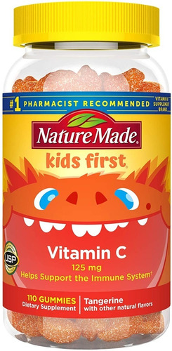 Nature Made Kids First Vitamin C 110 Gummie  Sistema Inmune 