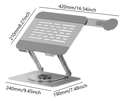 Soporte Giratorio De 360 Grados Para Computadora Portátil,