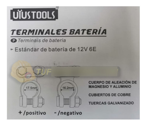 Imagen 2 de 4 de Bornes Para Bateria