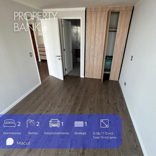 Nuevo Depto. 70 M2 Con 2 Dorm. Mariposa En Macul