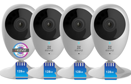 Kit X4 Camara Seguridad Wifi 1080p Ezviz + 4 Memorias 128gb