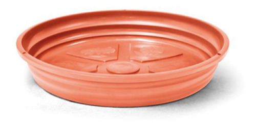 Imagem 2 de 2 de Kit Vaso Primavera Cerâmica 1,9l + Prato Redondo 01