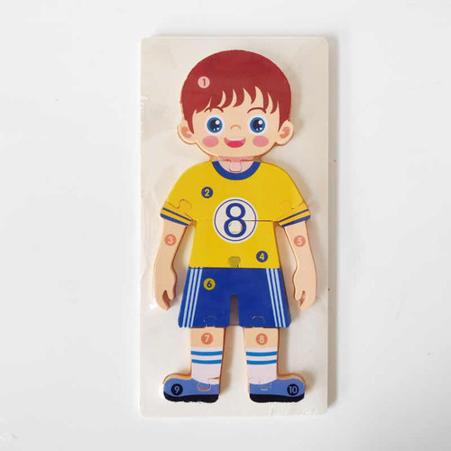 Puzzle De Madera Niño Futbolista / Matplay