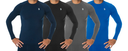 Playera Dep Manga Larga Caballero Black Secret Sport 4002