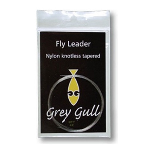 Leader Nylon Pesca C/mosca Grey Gull 7,5 Pies Trafilado Fly 