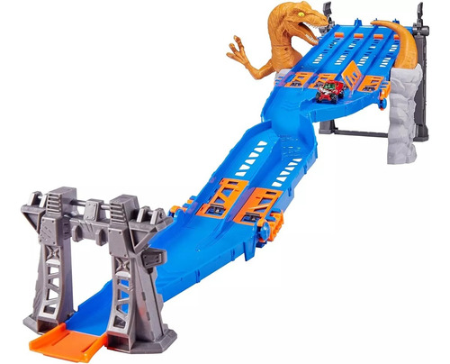 Pista De Autos Lanzadora Metal Machines Dinosaurio Attack