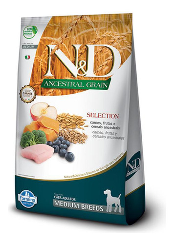 Racao P/caes Adulto N&d Ancestral Selection Medium 15kg