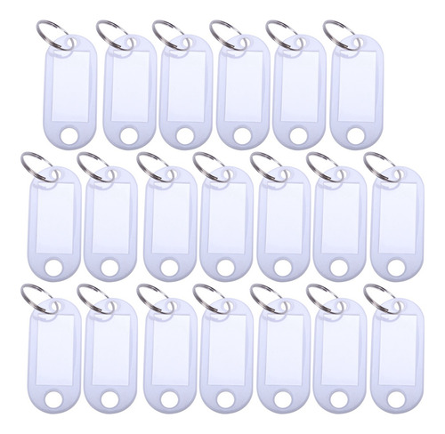 Llavero De Plástico Portátil Blanco, Etiquetas De Identifica